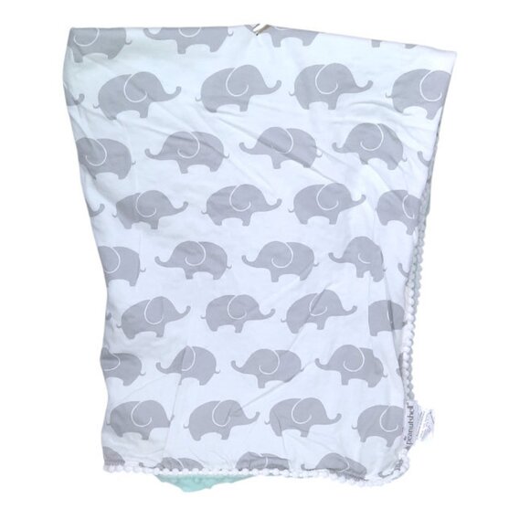 2018 The PeanutShell Elephant Minky Dot Baby Lovey Security Blanket 36" X 29" - Picture 2 of 6